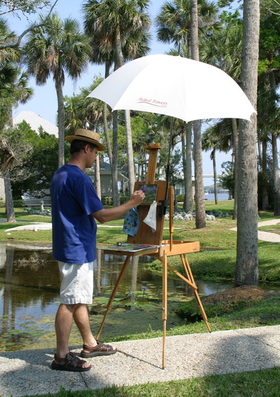 Christophe painting at Ames Park